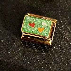 Gold Plated Three Heart Italian Charm